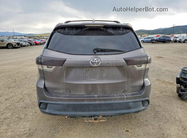 5TDJZRFH8JS811328 2018 TOYOTA HIGHLANDER Gray Հետևի տեսք