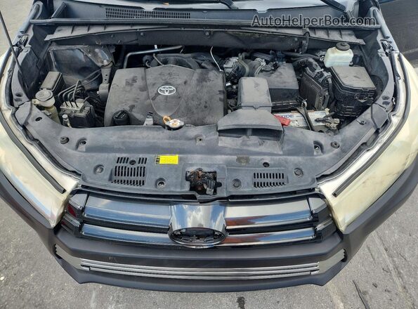 5TDJZRFH8JS903023 2018 TOYOTA HIGHLANDER Black Вид підкапотного простору