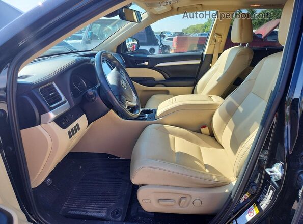5TDJZRFH8KS736809 2019 TOYOTA HIGHLANDER Black Вид салону спереду