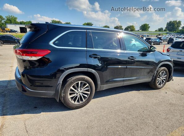 5TDJZRFH8KS736809 2019 TOYOTA HIGHLANDER Black Задня права чверть