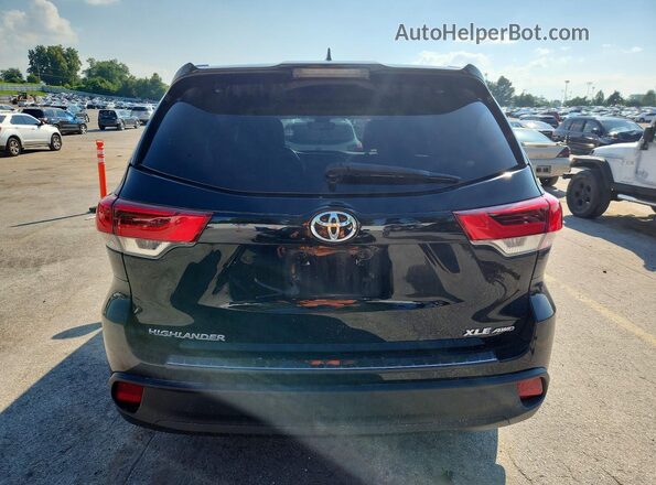 5TDJZRFH8KS736809 2019 TOYOTA HIGHLANDER Black Вид ззаду