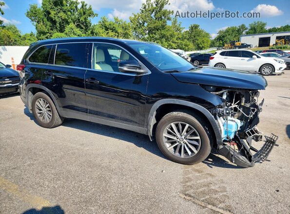5TDJZRFH8KS736809 2019 TOYOTA HIGHLANDER Black Передня права чверть
