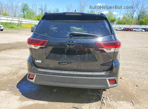 5TDJZRFH8KS962302 2019 TOYOTA HIGHLANDER Black Вид ззаду