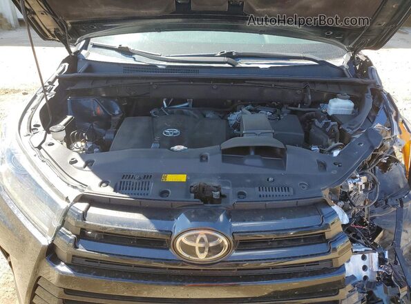 5TDJZRFH8KS962302 2019 TOYOTA HIGHLANDER Black Вид підкапотного простору