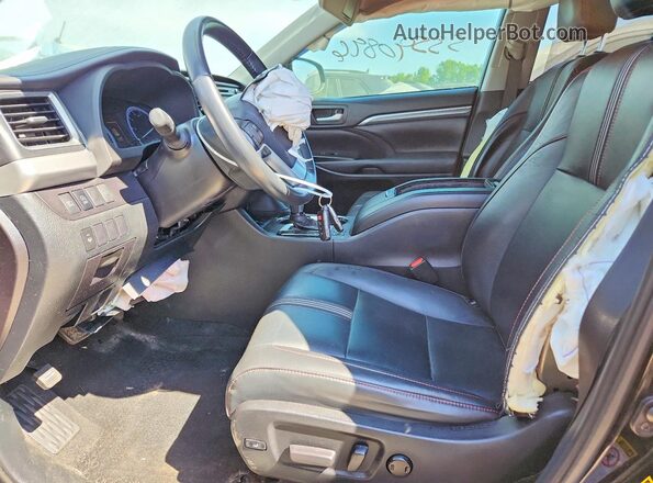 5TDJZRFH8KS962302 2019 TOYOTA HIGHLANDER Black Вид салону спереду