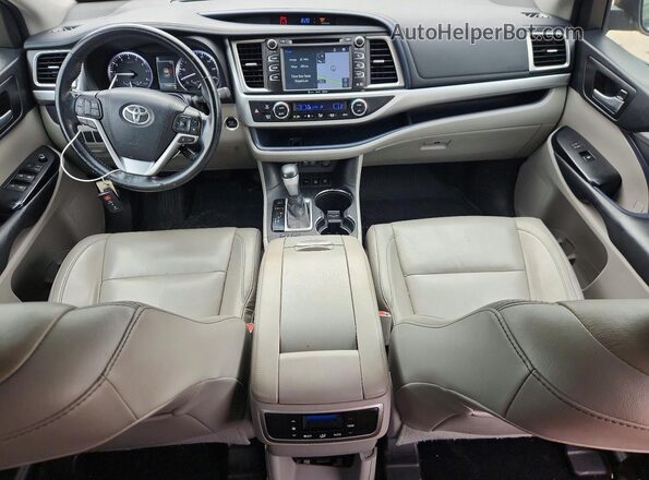 5TDJZRFH9JS498693 2018 TOYOTA HIGHLANDER Black წინა პანელის ხედი