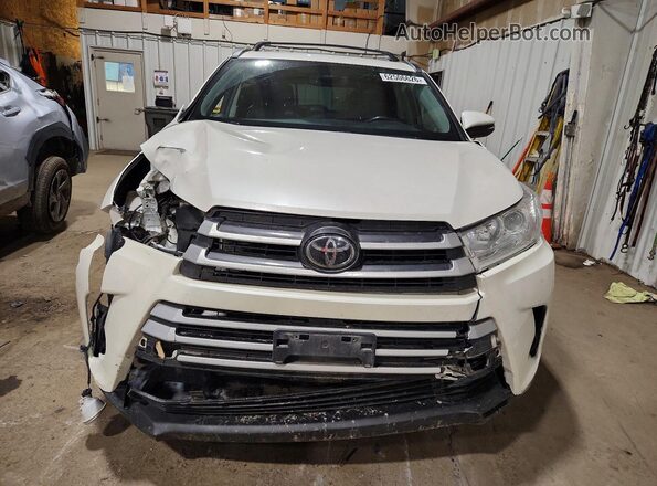 5TDJZRFH9KS599332 2019 TOYOTA HIGHLANDER White წინა ხედი