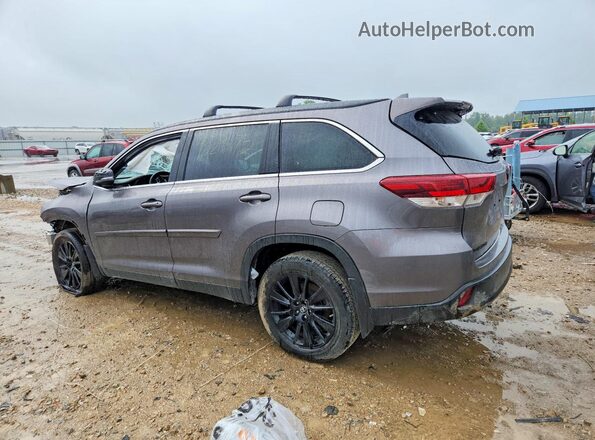 5TDJZRFH9KS607073 2019 TOYOTA HIGHLANDER Серый Задняя левая четверть