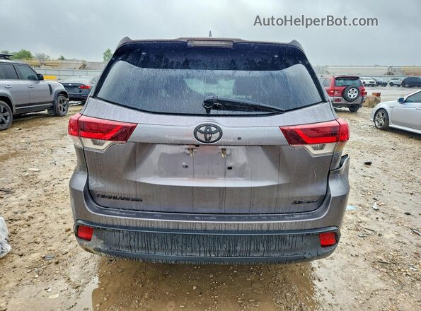 5TDJZRFH9KS607073 2019 TOYOTA HIGHLANDER Серый Вид сзади