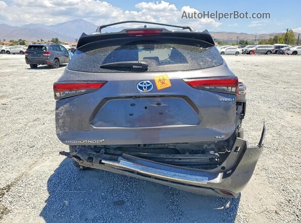 5TDKARAH0PS018164 2023 TOYOTA HIGHLANDER Gray Вид ззаду