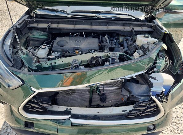 5TDKARAH1PS527194 2023 TOYOTA HIGHLANDER Green ძრავის განყოფილების ხედი