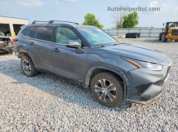 5TDKBRCH7PS566074 2023 TOYOTA HIGHLANDER Серый Передняя правая четверть