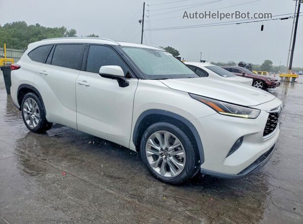5TDKDRAH0PS019077 2023 TOYOTA HIGHLANDER Белый Передняя правая четверть