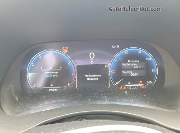 5TDKDRAH0PS019077 2023 TOYOTA HIGHLANDER Белый Вид щитка приборов