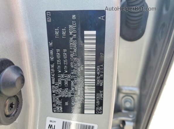 5TDKDRAH1PS024577 2023 TOYOTA HIGHLANDER Silver სალონის 360-გრადუსიანი ხედი