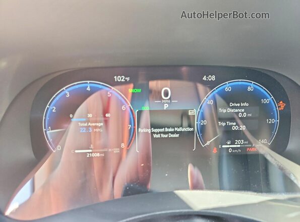 5TDKDRAH3PS509514 2023 TOYOTA HIGHLANDER White Instrument cluster view