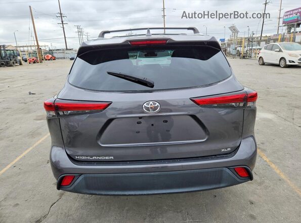 5TDKDRAH4PS526807 2023 TOYOTA HIGHLANDER Gray Vista trasera