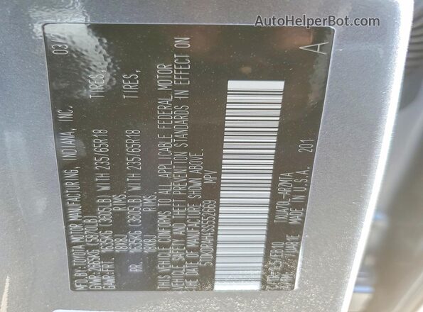 5TDKDRAH4SS552669 2025 TOYOTA HIGHLANDER Gray VIN sticker view