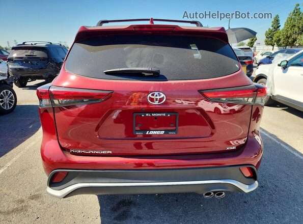 5TDKDRAH5PS010908 2023 TOYOTA HIGHLANDER Red Հետևի տեսք