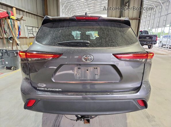 5TDKDRAH7PS501285 2023 TOYOTA HIGHLANDER Gray Vista trasera