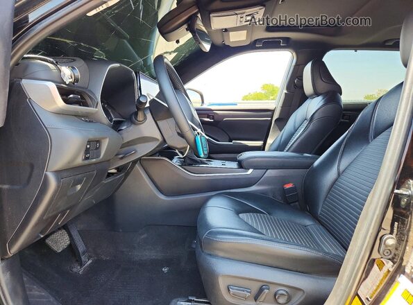 5TDKDRAH9PS014671 2023 TOYOTA HIGHLANDER Black წინა სალონის ხედი
