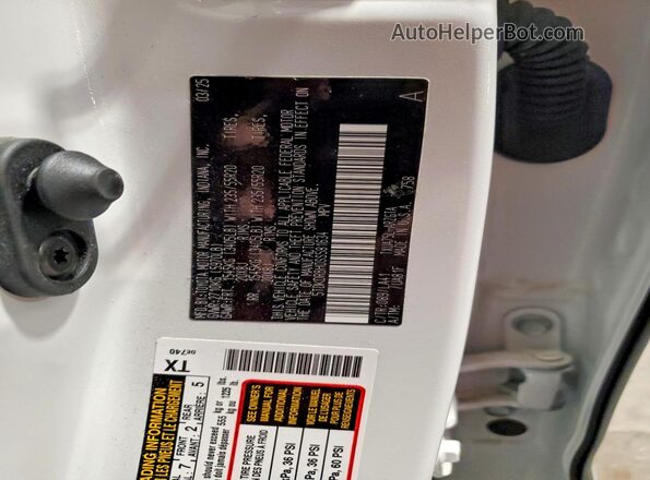 5TDKDRBH0SS581634 2025 TOYOTA HIGHLANDER Белый Вид наклейки с VIN-кодом