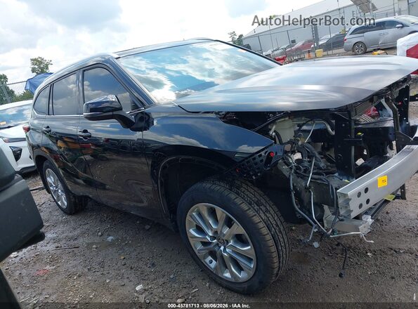 5TDKDRBH1PS018390 2023 TOYOTA HIGHLANDER Black Widok wnętrza z tyłu