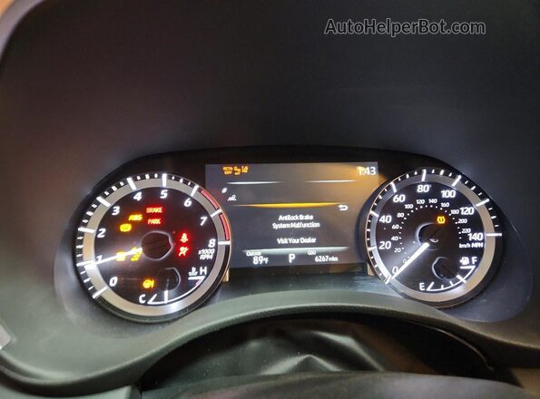 5TDKDRBH1TS611158 2026 TOYOTA HIGHLANDER Black Vista del cuadro de instrumentos