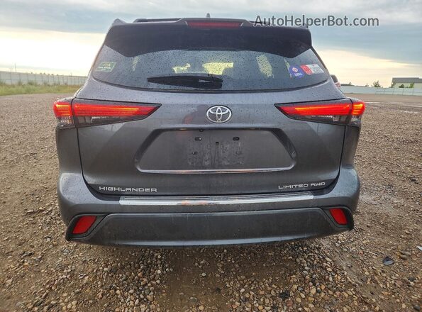 5TDKDRBH2PS035120 2023 TOYOTA HIGHLANDER Gray Вид ззаду