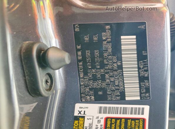 5TDKDRBH3RS574378 2024 TOYOTA HIGHLANDER Gray Вид підкапотного простору