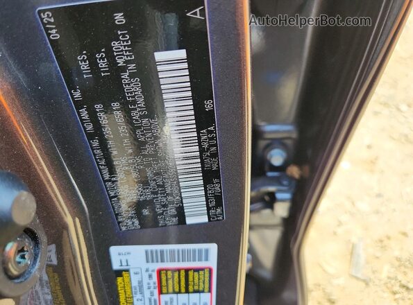 5TDKDRBH4SS582852 2025 TOYOTA HIGHLANDER Gray VIN კოდის სტიკერის ხედი