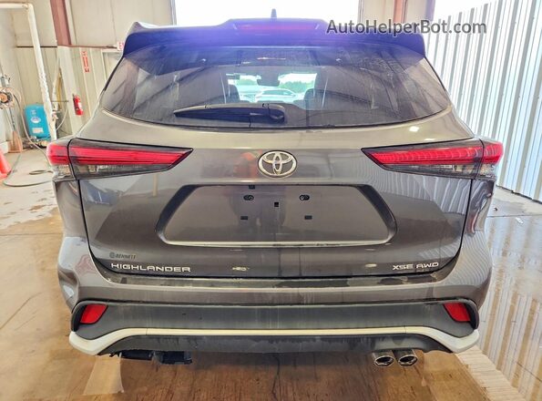 5TDKDRBH5PS004637 2023 TOYOTA HIGHLANDER Gray Հետևի տեսք