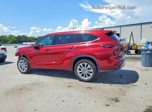 5TDKDRBH9SS584452 2025 TOYOTA HIGHLANDER Burgundy Задня ліва чверть