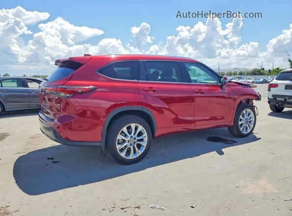 5TDKDRBH9SS584452 2025 TOYOTA HIGHLANDER Burgundy Задня права чверть