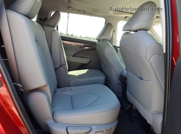 5TDKDRBH9SS584452 2025 TOYOTA HIGHLANDER Burgundy Вид задньої частини салону