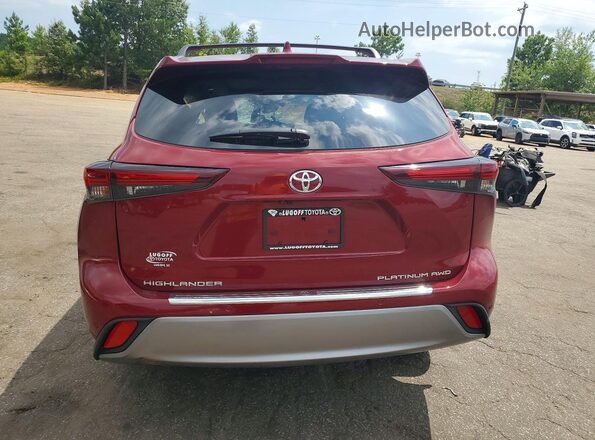 5TDKDRBHXSS576831 2025 TOYOTA HIGHLANDER Red Vista trasera