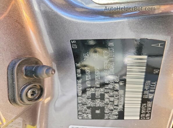 5TDKK3DC6GS727806 2016 TOYOTA SIENNA Gray VIN sticker view