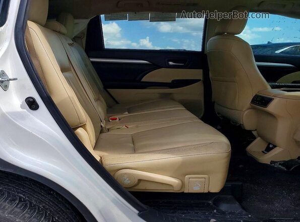 5TDKKRFH2GS128459 2016 TOYOTA HIGHLANDER White უკანა სავარძლების ხედი