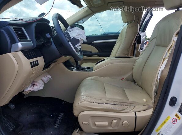 5TDKKRFH2GS128459 2016 TOYOTA HIGHLANDER White წინა სალონის ხედი