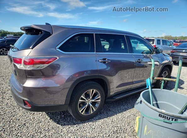 5TDKKRFH2GS158836 2016 TOYOTA HIGHLANDER Gray Rear right