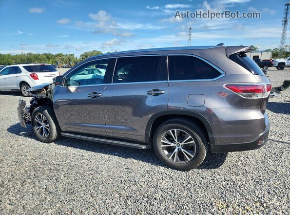 5TDKKRFH2GS158836 2016 TOYOTA HIGHLANDER Gray Rear left
