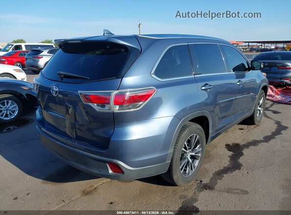 5TDKKRFH3GS122279 2016 TOYOTA HIGHLANDER Gray Հետևի աջ