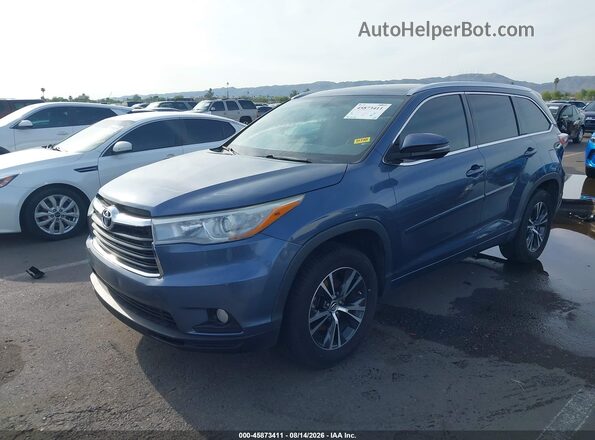 5TDKKRFH3GS122279 2016 TOYOTA HIGHLANDER Gray Առջևի ձախ երեք քառորդ տեսարան