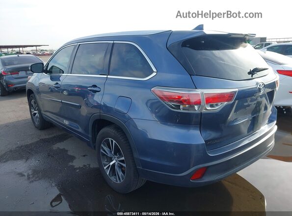 5TDKKRFH3GS122279 2016 TOYOTA HIGHLANDER Gray Հետևի ձախ