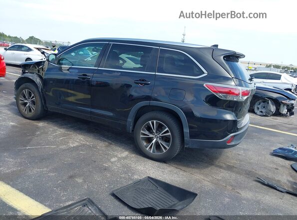 5TDKKRFH3GS176388 2016 TOYOTA HIGHLANDER Black Rear left