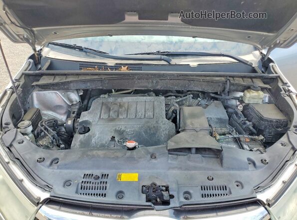 5TDKKRFH5GS134952 2016 TOYOTA HIGHLANDER Gray Vista del compartimento del motor