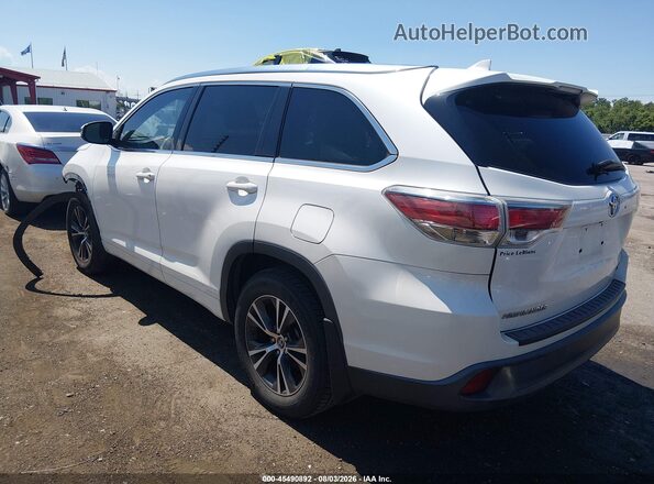 5TDKKRFH5GS135535 2016 TOYOTA HIGHLANDER White Rear left