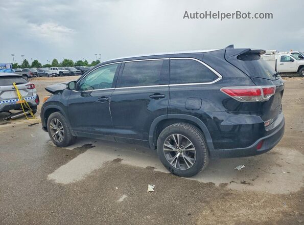 5TDKKRFH6GS180001 2016 TOYOTA HIGHLANDER Black Tył lewy