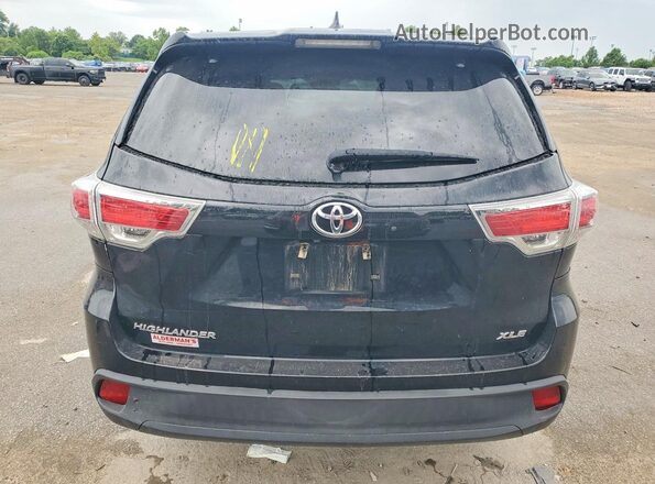 5TDKKRFH6GS180001 2016 TOYOTA HIGHLANDER Black Widok z tyłu