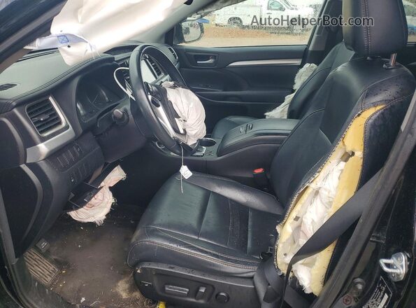 5TDKKRFH6GS180001 2016 TOYOTA HIGHLANDER Black Widok wnętrza z przodu